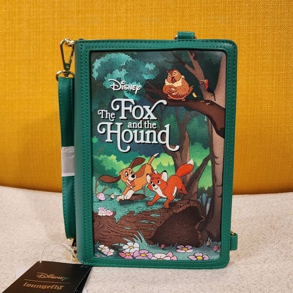 Loungefly Disney Fox and The Hound Classic Story Book Convertible Mini Backpack - Picture 1 of 13